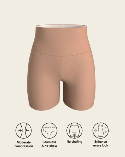 Stay-In-Place Seamless Shaper Short
